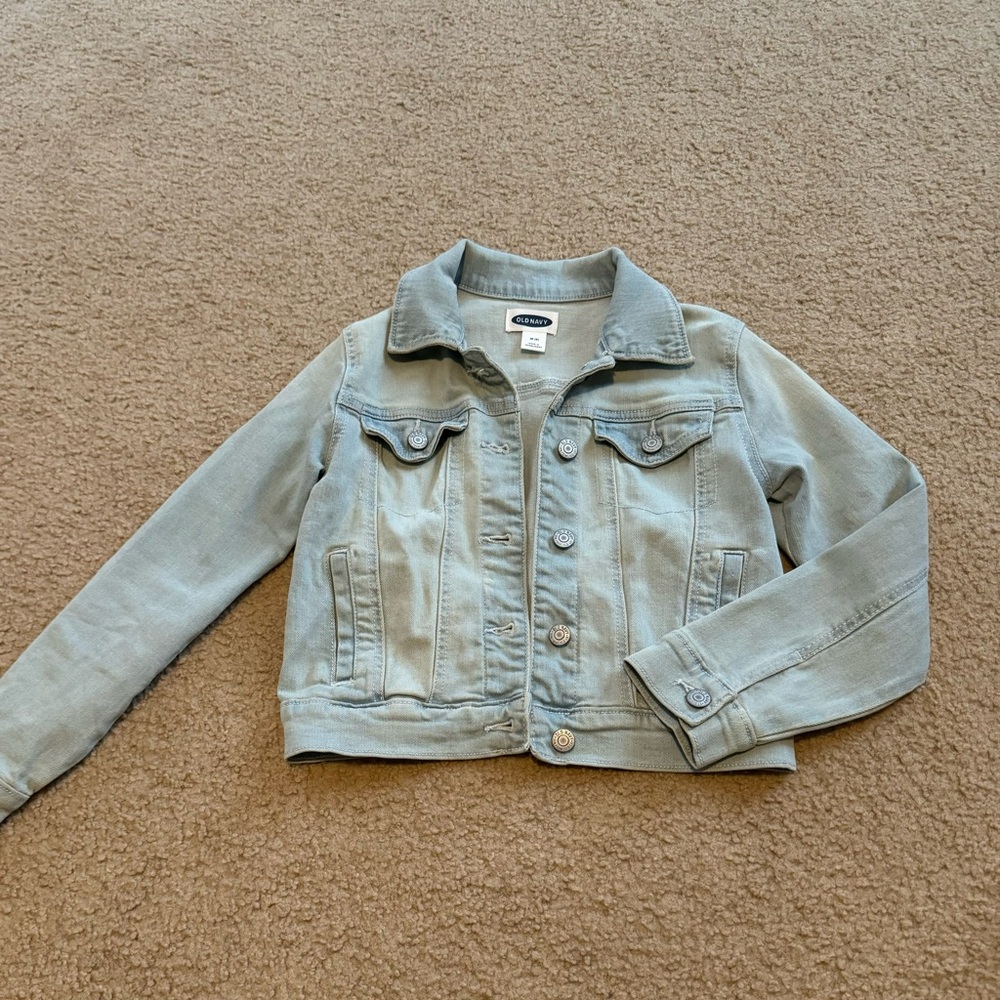 Girls light wash jean jacket
